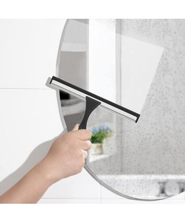 SetSail Stainless Steel Shower Squeegee - 10 Inches Black | Heavy-Duty Bathroom & Glass Door Cleaner with Non-Slip Handle - Buy Online on SooperMarket.com