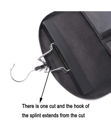 2PCS Portable Hair Extension Holder with Wooden Hanger - Dust-proof Storage Bags for Human Hair and Wigs (Black) - Buy Online on SooperMarket.com
