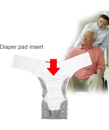 Buy Washable Adult Diapers | Adjustable Incontinence Care Cloth Diapers | Easy Dry Gray Pocket Diaper Cover - Buy Online on SooperMarket.com