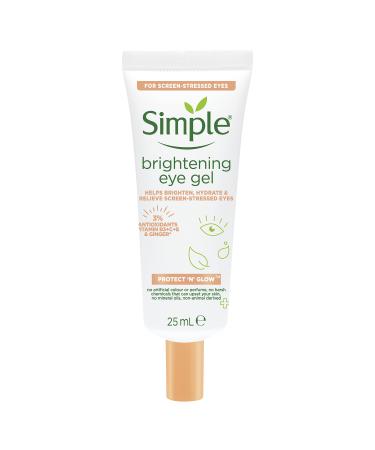 Simple Protect 'n' Glow Brightening Eye Gel cruelty-free and vegan for the protection and hydration of screen-stressed and tired eyes 25 ml
