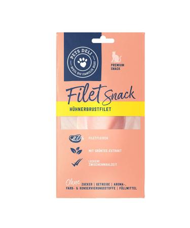 Pets Deli Filletsnack for cats with chicken breast fillet in your own juice and green tea without sugar and gluten 12 x 25g chicken breast fillet 25 g (12 pack)