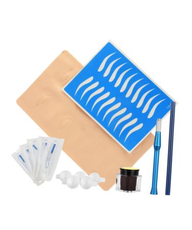 Angoily Microblading & Pigment Kit Cup Embroidery Manual Blue Eyebrow Dark Eye Skin Pen Coffee and