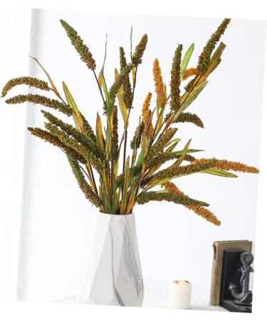 Zerodeko 3pcs Simulated Ears of Corn Plant Decor Dried Wheat Stalks Artificial Wheat Ears Artificial Grasses Bundle Fake Wheat Ears Simulation Wheat Ears Dried Millet Household Iron Straw Greenx3pcs 12X75CMx3pcs - Buy Online on SooperMarket.com