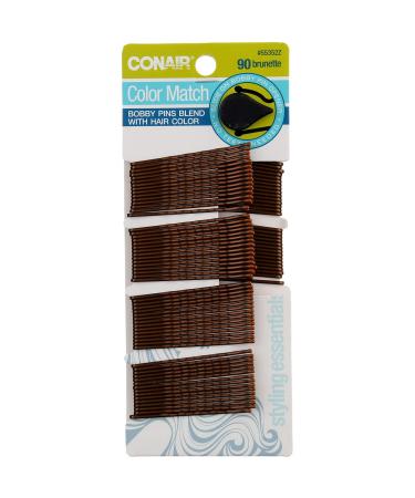 Conair Color Match Bobby Pins Brunette 90 Pieces