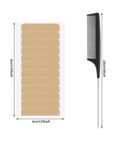 120 Double Sided Hair Extension Tape Tabs + Rat Tail Comb - Strong Adhesive Replacement Tapes - Stainless Steel Pintail Comb Included - Buy Online on SooperMarket.com