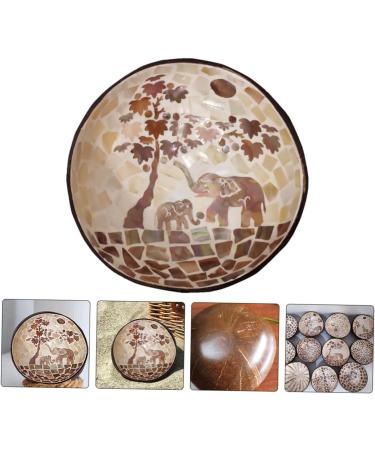 HOMSFOU 3 Pcs Coconut Shell Dishes Dessert Bowls Ice Cream Bowls Food Bowl Snack Bowls Nuts Bowl Cereal Bowl Sundae Cups Desktop Decor Shell Bowl Wooden Salad Bowl Coconut Bowl Spoon Candy 15X7CMx3pcs As Shownx3pcs - Buy Online on SooperMarket.com