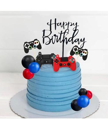 UFROMSKY 28pcs Video Game Cake Topper Headset Cake Topper Game Console Controller Cake Topper with Colorful Balls Trophy balloons for Video Game Themed Party Boys Teens Birthday Party - Buy Online on SooperMarket.com