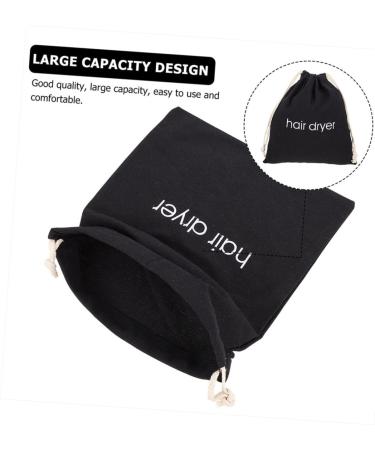 PLAFOPE 12 Pcs Hair Dryer Storage Bag Crimper Hair Tool Travel Makeup Bag Travel Supplies Black Fabric - Buy Online on SooperMarket.com