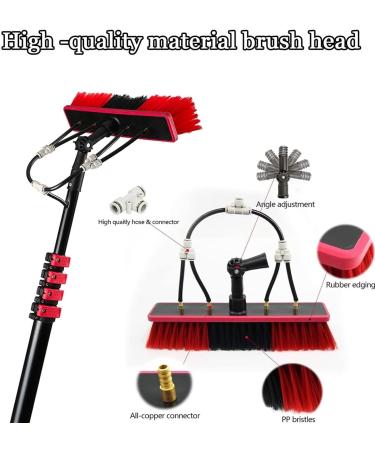 Window Cleaning Pole Water Fed Telescopic Brush Extendable Cleaner Conservatory Roof Suitable For Photovoltaic Panel Cleaning Windows Trucks 55cm Brush Head 12M/39FT - Buy Online on SooperMarket.com