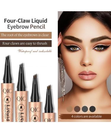 2024 New Magic Eyebrow Pencil with 4 Fork Tip 3D Microblading Eyebrow Pencil Natural Makeup Fine Stroke Magic Eyebrow Pencil Long-Lasting Natural Waterproof Eyebrow Pencil Stay on All Day Dark Coffee - Buy Online on SooperMarket.com