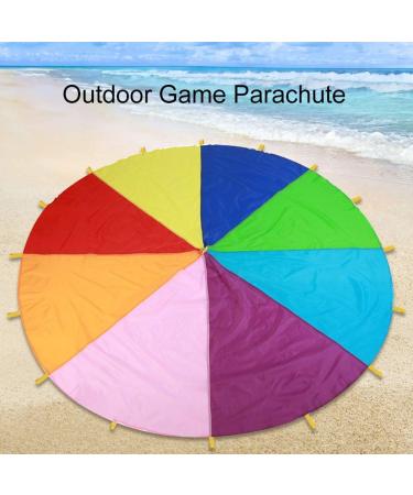 Kids Parachute: Giant Multicolored Play Canopy with 16 Handles - Indoor & Outdoor Toy for Teamwork and Fitness | 3.6m/142 - Buy Online on SooperMarket.com
