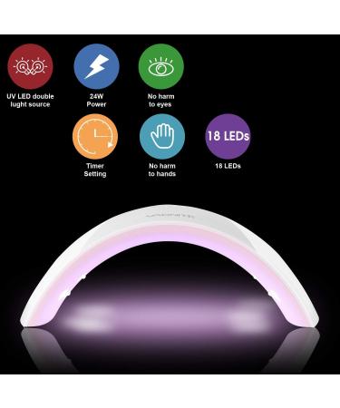 Vacnite 24W LED UV Nail Dryer with Timer Setting and Automatic Sensor LCD - Fast Nail Curing Lamp for Gels - Fingernail & Toenail - Buy Online on SooperMarket.com