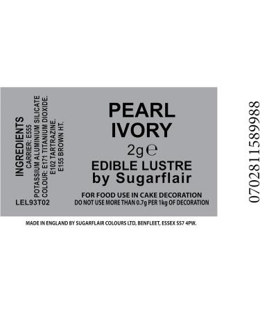 Sugarflair PEARL IVORY Edible Lustre Dust Powder - Cake decorating shimmer - Buy Online on SooperMarket.com
