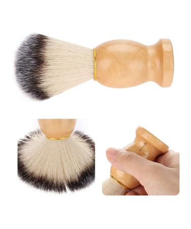 Shavinportable Men's Soft Synthetic Hair Beard Shaving Brush with Wood Handle - Portable Barber Tool | Best Quality Shaving Accessories - Buy Online on SooperMarket.com
