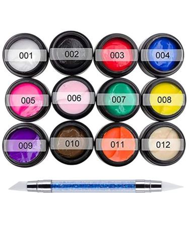 BAIYIYI 12 Color Sculpture Gel Kit for Nail Art Decoration - Creative DIY Carving Gels in Various Colors for 3D Design and Modeling - Buy Online on SooperMarket.com