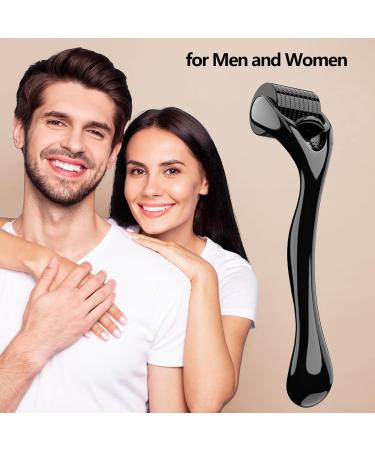 Derma Roller Microneedle Kit - 0.25mm Titanium Needles for Face & Beard - Home Use (Black) | International Shipping Available - Buy Online on SooperMarket.com