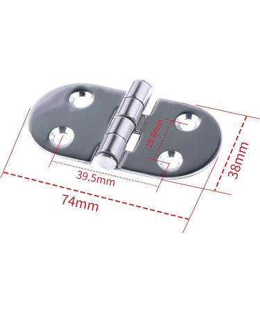 Stainless Steel Mirror Polished Boat Hinges 2 Pack - Butterfly Shaped Cabinet & Door Hinges 3 x 1.5 - Buy Online on SooperMarket.com