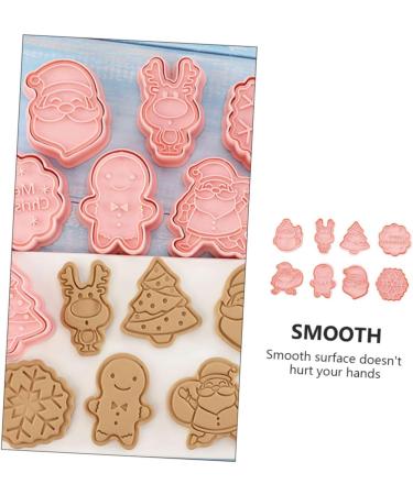 ABOOFAN 8pcs Christmas Cartoon Pie Chocolate Fudge Christmas Cookie Stamper Lovely Cookie Mold 3D Candy Tool - Buy Online on SooperMarket.com