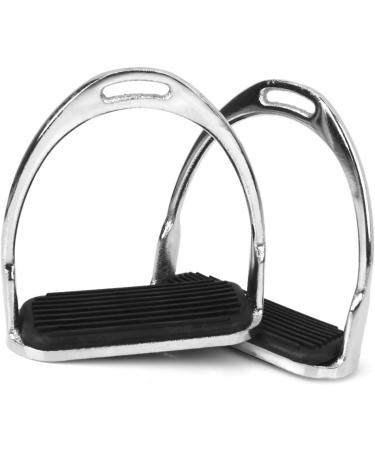ZXAZX Lightweight Safety Irons Stirrups with Black Rubber Treads - Horse Riding Equestrian Accessories - Buy Online on SooperMarket.com