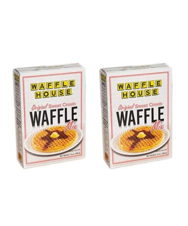 Waffle House Breakfast Waffle Mix 13 Oz Pack Of 2! Original Sweet Cream Waffle! Delicious And Tasty Waffles Right At Home! Restaurant Style Homemade Waffles!