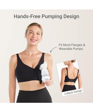 Momcozy Hands Free Pumping Bra - Seamless Adjustable Breast Pump and Nursing Bra All in One - for Spectra, Lansinoh, Philips Avent - Black, X-Large - Buy Online on SooperMarket.com