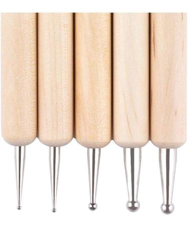 PiniceCore 5pcs 2 Way Wooden Dotting Pen Set - Marbleizing & Nail Art Tools Kit for Perfect Designs | International Shipping Available - Buy Online on SooperMarket.com