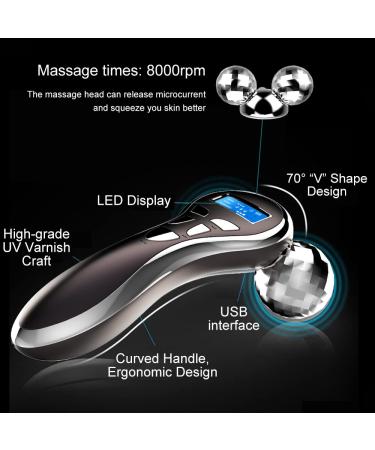 Microcurrent Facial Device  Microcurrent Face Massager Roller  4D Facial Massager Beauty Skin Care Tool for Face Eye Neck  Gift for Women - Buy Online on SooperMarket.com