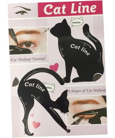 KALLORY Stencils 2pcs Eyeshadow Stencil Eye Stencil Eyeliner Stencil Mold The Cat Eye Makeup Set - Buy Online on SooperMarket.com