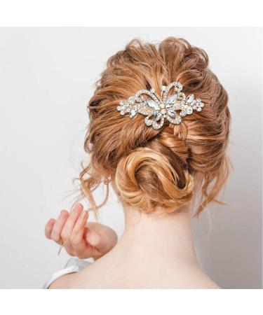 Sparkly Jeweled Butterfly Barrettes - 4 Pack Luxury Crystal Rhinestone Hair Clips - Buy Online on SooperMarket.com