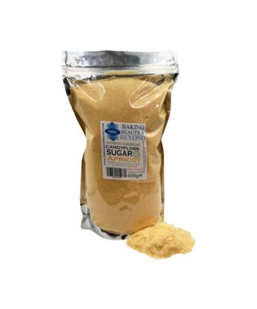 Baking Beauty and Beyond Premium Floss Sugar for Cotton Candy - Cotton Candy Flossing Sugar with Natural Ingredients Perfect for Every Occasion Bulk Floss Sugar 400g - Apricot Flavour