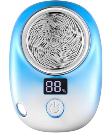 Mini Electric Shaver for Men - Compact Portable Design USB Charging Intelligent Digital Display - Gradient Blue - Buy Online on SooperMarket.com