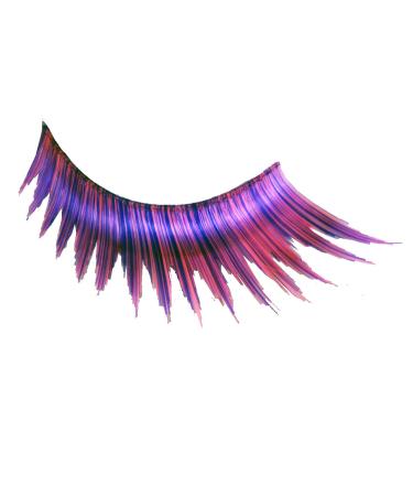 Eulenspiegel 000304 - artificial eyelashes pink/purple 1 ml of special eyelash adhesive instructions for carnival Mottoparty pink/purple colored pink/purple 1 piece (1 Pack)