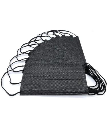MagiCare Black Disposable Face Masks Made in USA - 50ct Box | Premium 3 Ply for Adults - Soft, Breathable & Comfortable - Buy Online on SooperMarket.com