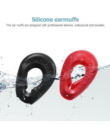 KALLORY Silicone Ear Protector Earmuffs - 2 Pairs for Salon & Bathing | 8X5.5cm Random Color - Buy Online on SooperMarket.com