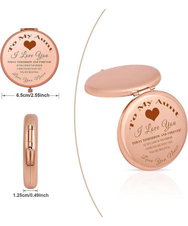 Jielahua Aunt Gift - Pocket Compact Makeup Mirror for Aunt | Birthday, Wedding, Thanksgiving Day Present from Niece - Best Auntie Gift - Buy Online on SooperMarket.com
