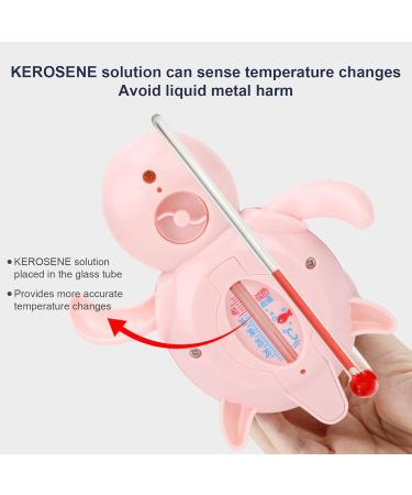 Floating Water Thermometer - High-Precision Turtle Shape Bathing Thermometer in Pink | Ideal Bathroom Temperature Monitor - Buy Online on SooperMarket.com