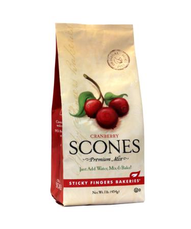 Sticky Fingers Bakeries Premium Scone Mix, Cranberry, 15 Ounces