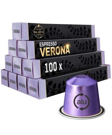 100 Organic Nespresso Compatible Pods - Espresso Verona Espresso Verona 100 Count (Pack of 1)