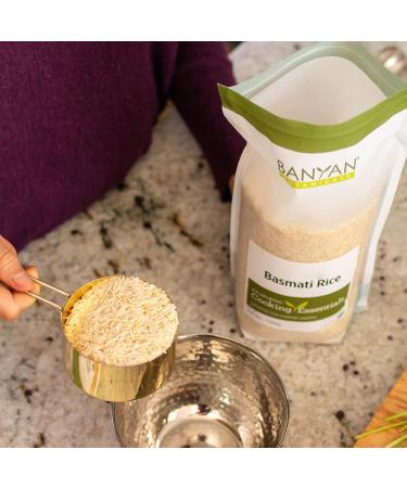 Banyan Botanicals Basmati Rice - Premium Long-Grain Aromatic Variety for Fluffy & Quick Cooking - Buy Online on SooperMarket.com
