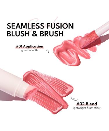 IMAKEUPNOW Liquid Cream Blush Stick Makeup for Cheeks | Build-in Brush - Application & Blending All in One #L001 - Buy Online on SooperMarket.com