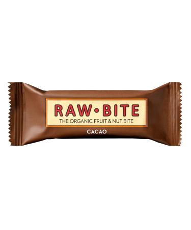 Raw Bite Organic Cacao Fruit Bar 50g - 12 Pack | Healthy Snack | Vegan | Gluten-Free | International Shipping - Buy Online on SooperMarket.com