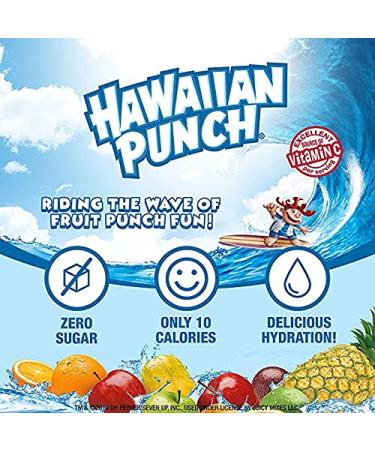 Hawaiian Punch Paradise Variety Pack Powder Drink Mix - Sugar Free & Delicious - 5 Boxes (40 sticks) - Vitamin C - Makes 40 Flavored Water Beverages - Buy Online on SooperMarket.com