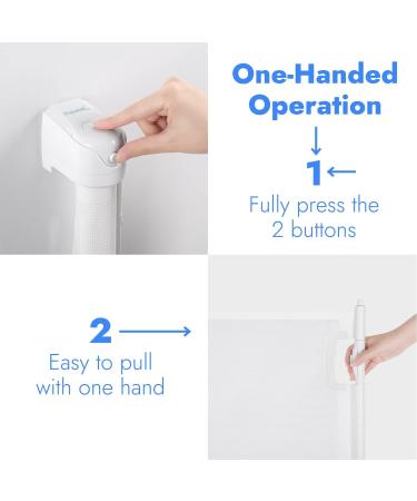 Papablic Retractable Baby Gate | Auto Lock Safety Gate for Baby & Pet | 34 Tall Extends to 54 Wide | Extra Wide Dog Gate for Indoor Outdoor Stairs | White - Buy Online on SooperMarket.com