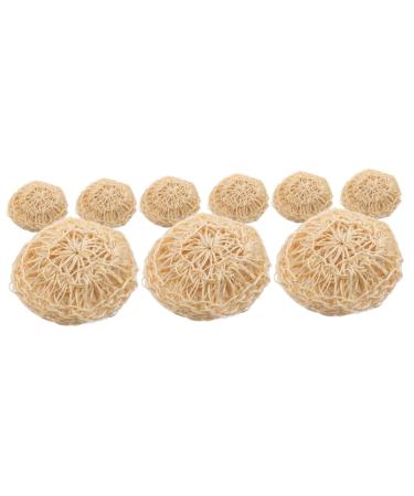 NOLITOY 9 Pcs Cleaning Bath Ball Portable Shower Scrubber Backbody Scrubber Bubbles Shower Balls Washing Skin Shower Balls Cleaning Scrubber Bathing Sponge Sisal Household Bath Flower