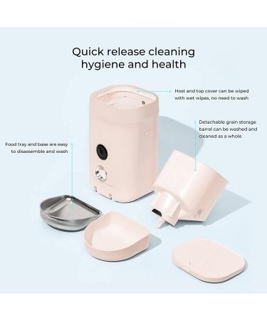 DOGNESS Automatic Cat Feeder with Camera - 1080P HD Video, Night Vision, WiFi, 2-Way Audio, Sensor Alerts (Pink) - Buy Online on SooperMarket.com