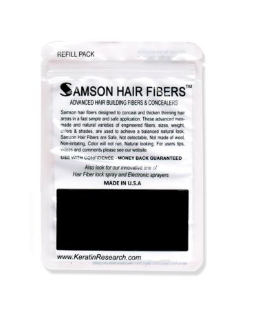 BLACK 100 GRAMS SUPER SIZE Original Samson Hair Building Fibers Refill for all brands