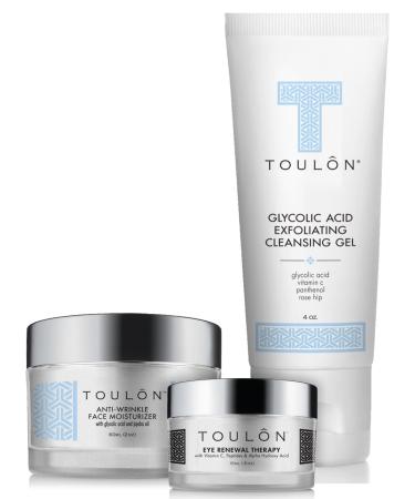 Anti-Aging Skin Care Kits for Her & Him | Glycolic Acid Cleanser Moisturizer & Eye Cream Set - Buy Online on SooperMarket.com