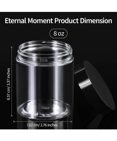 50 Pack 8 oz Clear Plastic Cosmetic Jars with Lids - Ideal for Slime, Lotion, Makeup, and Travel Storage - Buy Online on SooperMarket.com