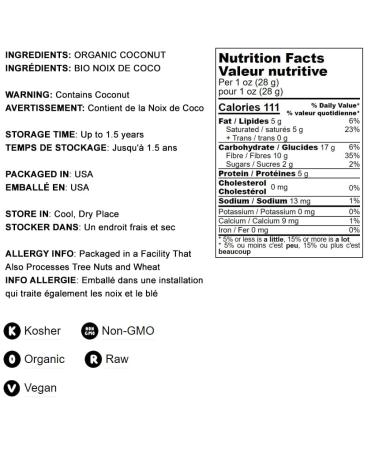 Organic Coconut Flour 8 oz | Non-GMO, Kosher, Raw, Vegan, Unsweetened | Fine Powder for Baking | Bulk Pack - Buy Online on SooperMarket.com