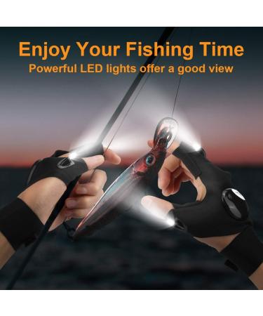 LED Waterproof Flashlight Gloves - Perfect Stocking Stuffer for Men | Ideal Christmas Gift for Dad, Husband, Boyfriend | Hands-Free Light for Car Repair, Fishing, Camping - Buy Online on SooperMarket.com